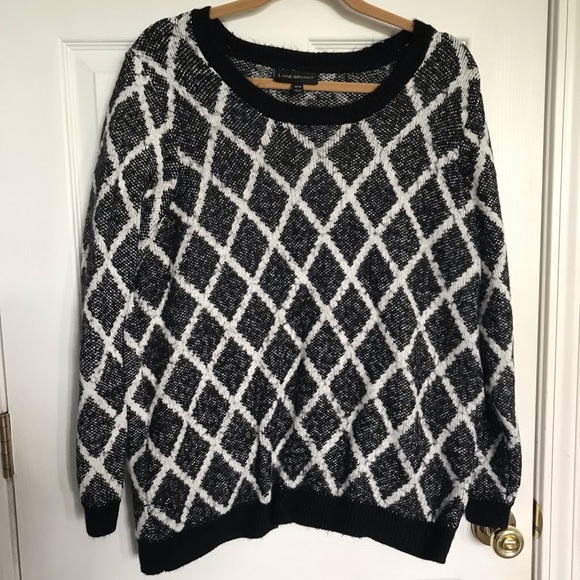 Black and White Lane Bryant Sweater - size 18/20 - Picture 1 of 2